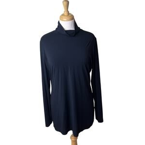 COMMANDO Black Turtleneck Long Blouse Size XL